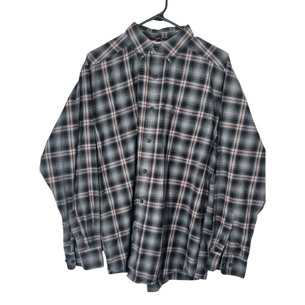 Ariat Pro Series Men's Long Sleeve Button Up Western Cowboy Shirt Gray M